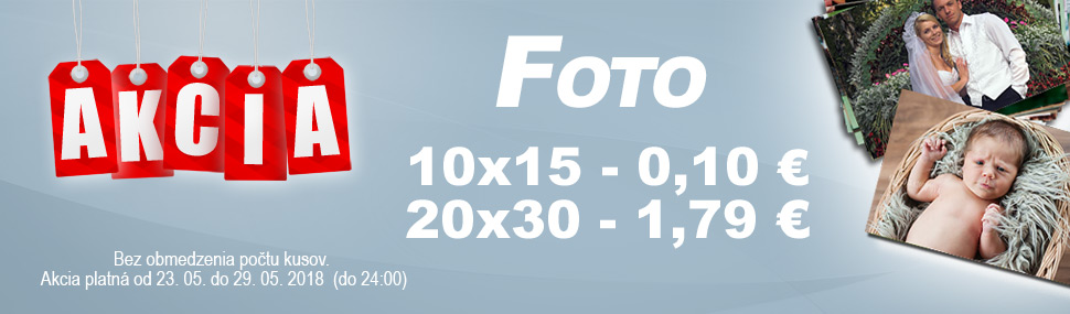 Foto 10x15 za 0,10 €. Foto 20x30 za 1,79 €.